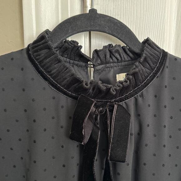 Neuces Made in Spain Black Polka Dot Dress Small - Picture 3 of 10